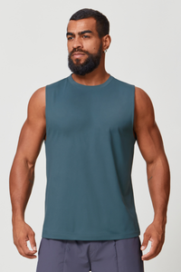 Men's Sleeveless Solid Color Breathable Running Athleisure Tank Top