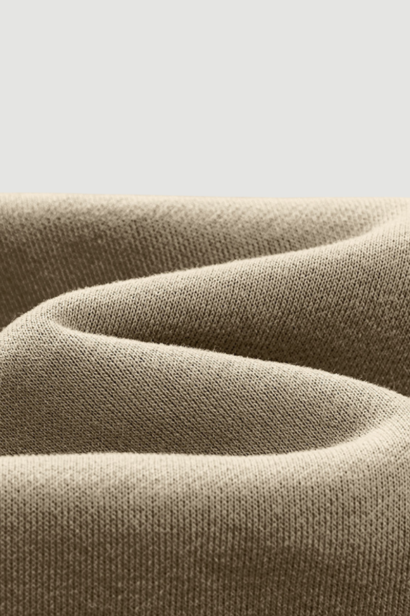 Loose fleece-lined thick round-neck sweatshirt