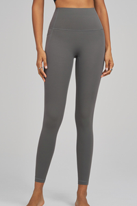 High-waist, snug-fitting athletic pants