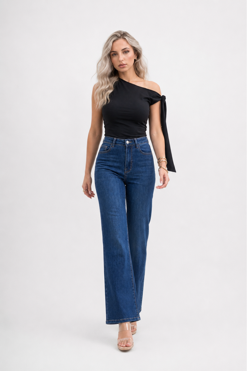 Women's Vintage Eelaxed Vootcut Wide Leg Jeans
