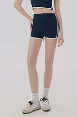 Women's Cool Touch Color Contrast Yoga Sports 3 Inch Shorts