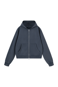 Unisex Fall Washed Vintage Boxy  Comfort Color Hooded Jacket