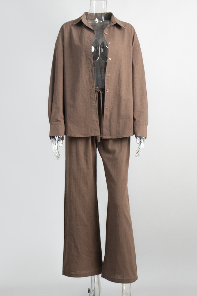 100% cotton shirt and long pants set