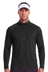 Men's Half Zip Stand Collar Athletic Long Sleeve T-shirt