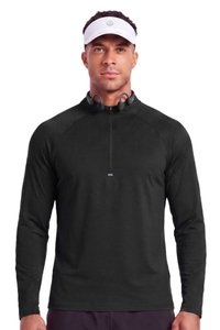 Men's Half Zip Stand Collar Athletic Long Sleeve T-shirt