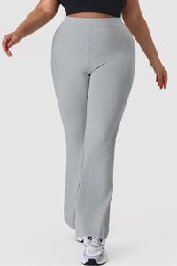 Plus Size Women's Elastic Waist Yoga Flare Pants