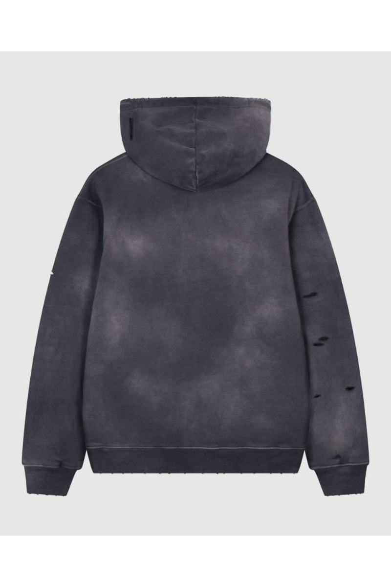 Unisex Fall 100% Cotton Distressed Ripped Hoodie