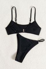 Women's Summer Thin Strap Pleated Sexy Bikini Sets