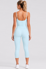 Women's U-Back Tank Top & Capri Leggings Yoga 2-Piece Sets