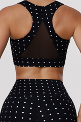 Women's Athletic Polka-Dot Yoga Bra