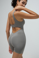 All-In-One Back-Cutout Yoga Bodysuit
