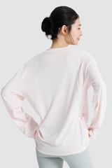 Women's Spring Breathable Loose Fit Solid Long Sleeve Top