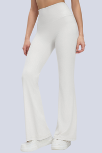 Women's Athletic High-waist Solid Flared Yoga Pants