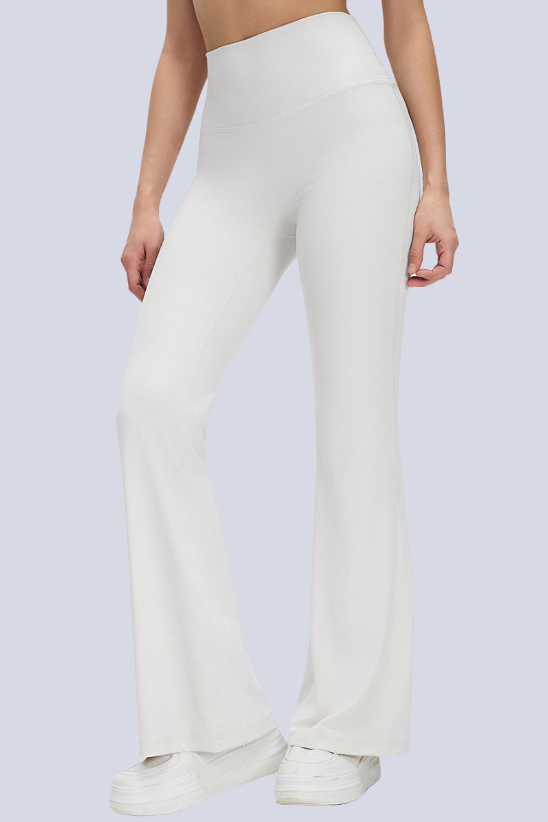 Women's Athletic High-waist Solid Flared Yoga Pants