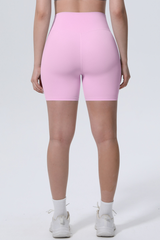 Women's Athletic High-Waisted Solid Yoga Shorts