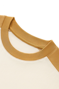 Unisex 240G cool-sensing color-blocked quick-dry T-shirt