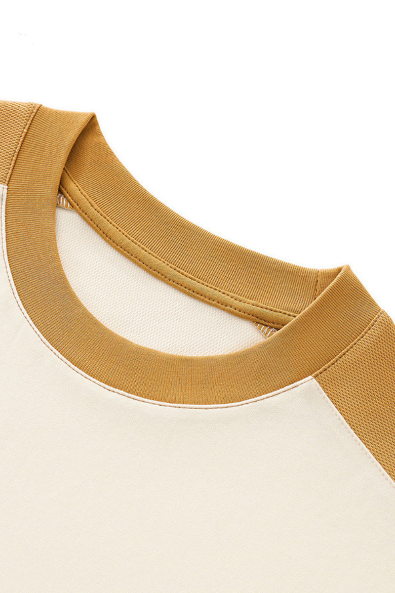 Unisex 240G cool-sensing color-blocked quick-dry T-shirt