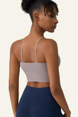 Women's U-neck Padded  Spaghetti-Strap Tank Top