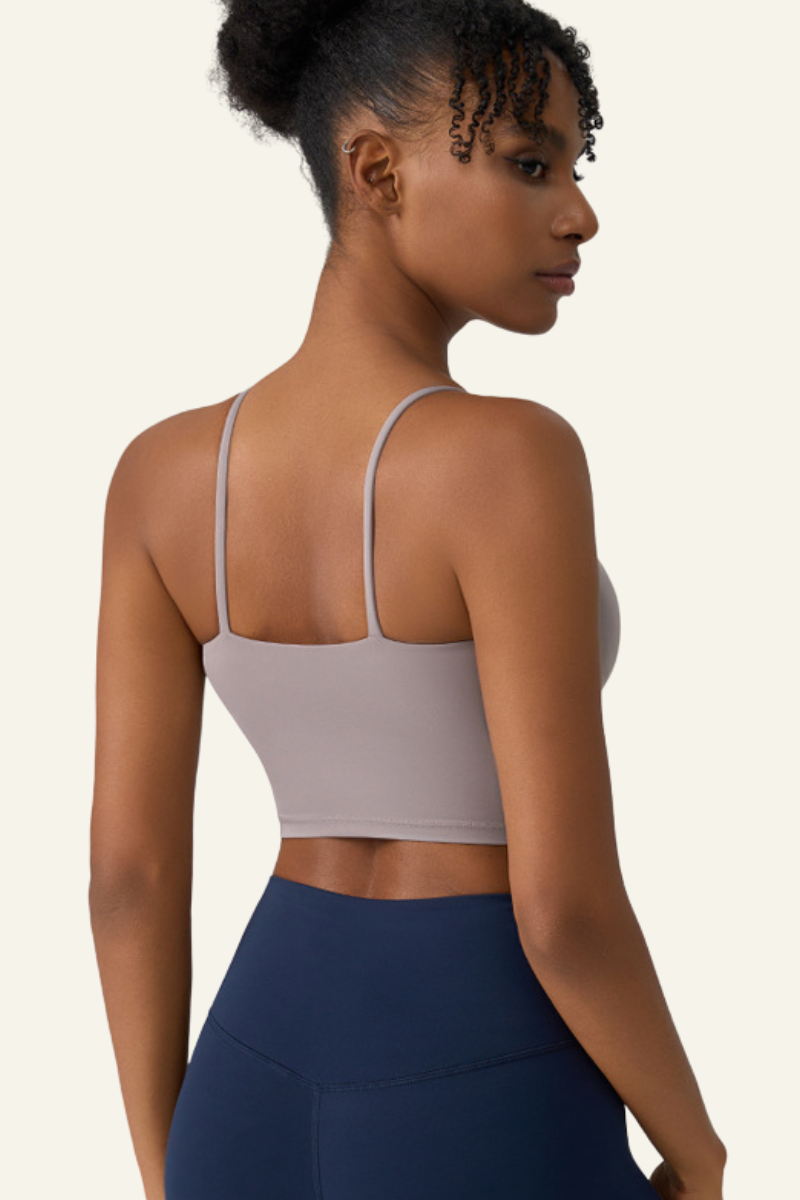 Women's U-neck Padded  Spaghetti-Strap Tank Top