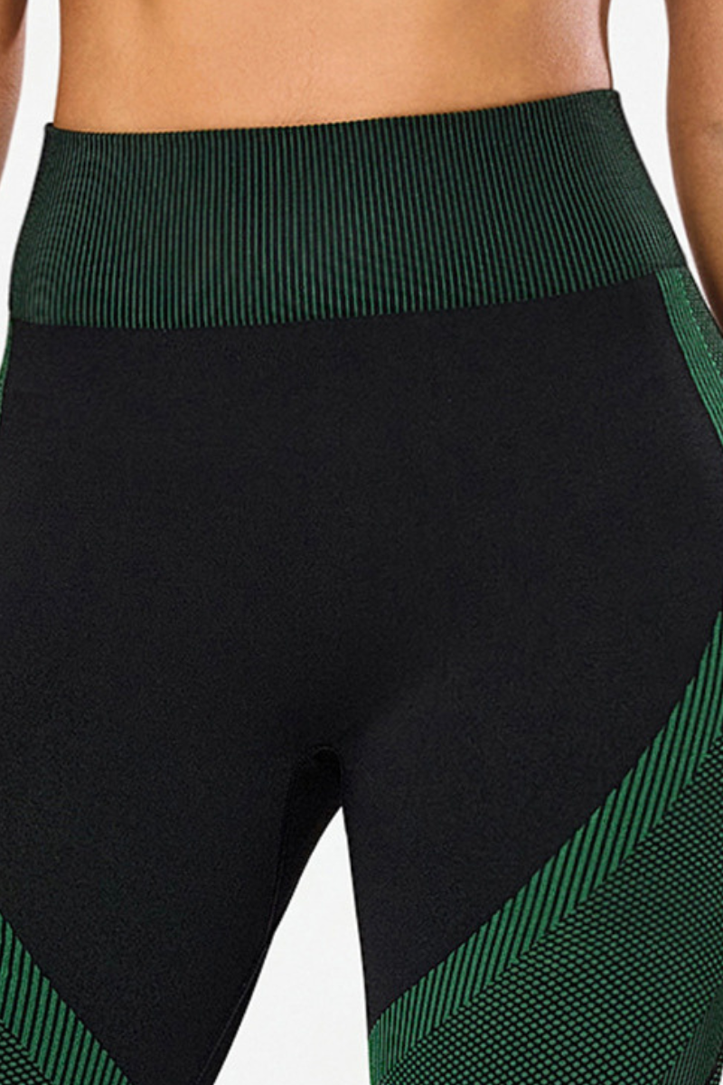 Women's Seamless High Waist Color Block Yoga Leggings