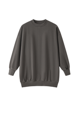 Women's Fall 100% Cotton Drop-Shoulder Long Sweatshirt Dress