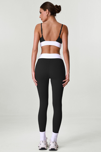 Women's Yoga Color-Block Sets:Bra And Cross V-Waist Leggings