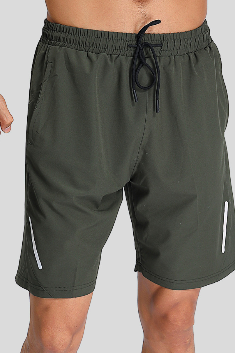 Men's Casual Quick Dry Reflective Stripes Sports Shorts