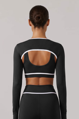Women's Finger Cuffs Contrast-Line Naked-Feel Sports Shrug