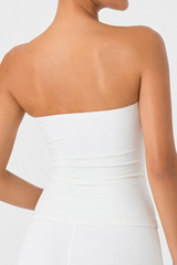 Women’s Strapless Form-Fitting Solid Yoga Tube Top