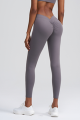 Women’s Pleated Buttocks Lift Sports Leggings
