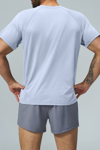 Men's Raglan Sleeve Quick Dry Sports Short Sleeve T-Shirt