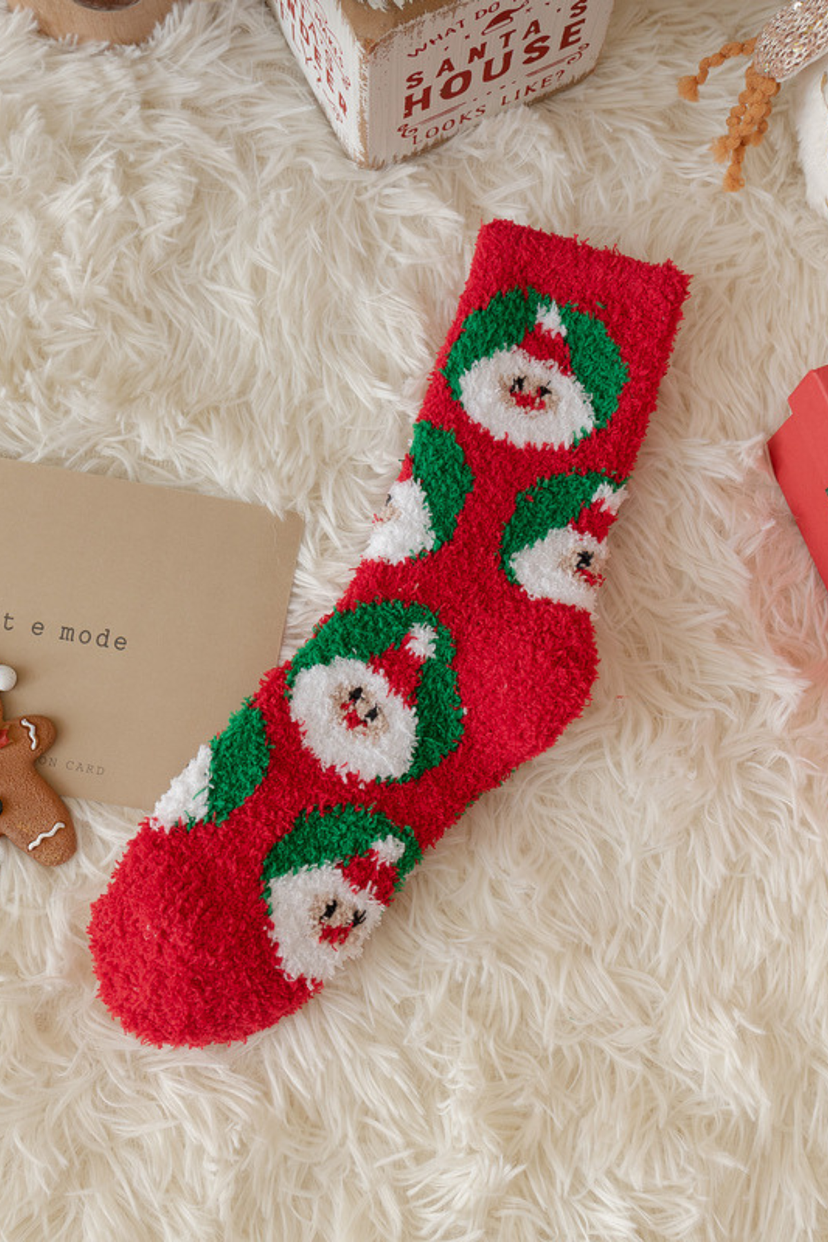 Women Christmas Cute Xmas Cartoon Mid Calf Socks