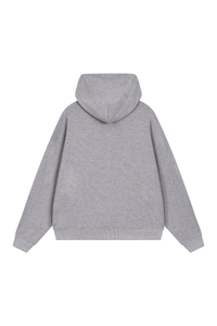 Unisex Fall Boxy Fit Waffle Texture Pullover Relaxed Hoodie