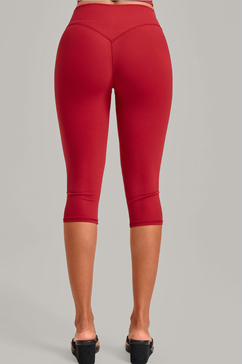 Women’s Mid-Rise Tummy Control Yoga Capri Leggings