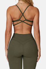 Women's U-neck Cross-Back Sports Bra