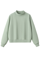 Unisex Cozy Fleece Mock Neck Sweatshirt