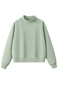 Unisex Cozy Fleece Mock Neck Sweatshirt