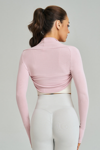 Women's Spring Finger Cuffs Cropped Waist Yoga Shrug