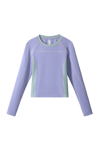 Women's Fall Slim-Fit Stripe Contrast  Long Sleeve T-Shirt