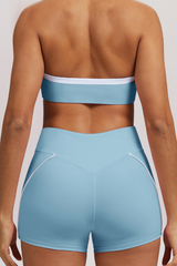 Women's High-waisted Pleated  Sport Shorts