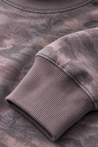 Women's Loungewear Camo Long Sleeve Mock Neck Sweatshirt