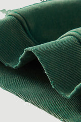 Heavyweight washed velvet hooded sweatshirt
