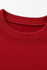 Women's Christmas Plaid Patchwork Long Relaxed Sweatshirt