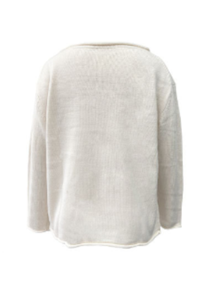 Women's Fall Crew Neck Striped Thin Lazy Knit Sweater