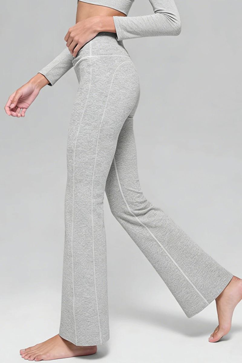Women's V-waist Pleated Draping Loose Relaxed  Flare Pants