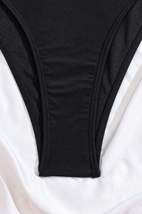 Women's V-neck Cross Back Solid Sexy Swimsuit