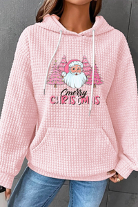 Women Christmas Waffle Knit Hoodie
