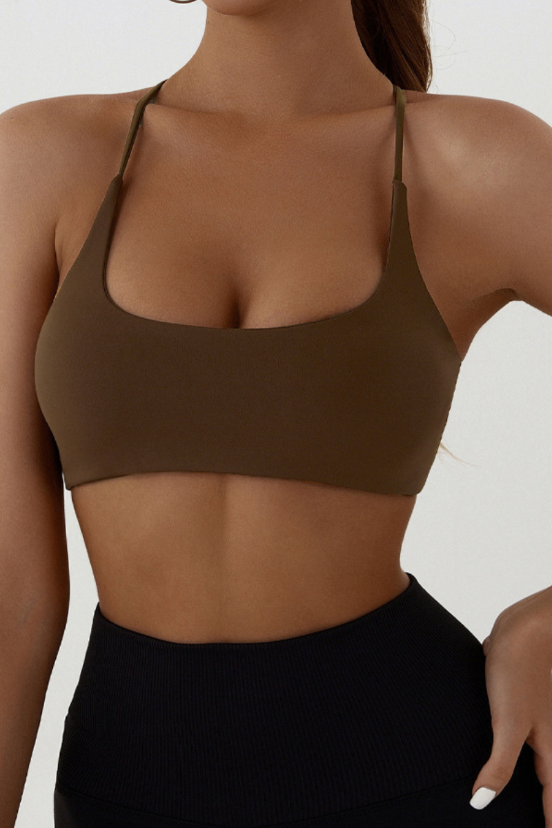 Women's  U-neck Cross-Back Sports Bra