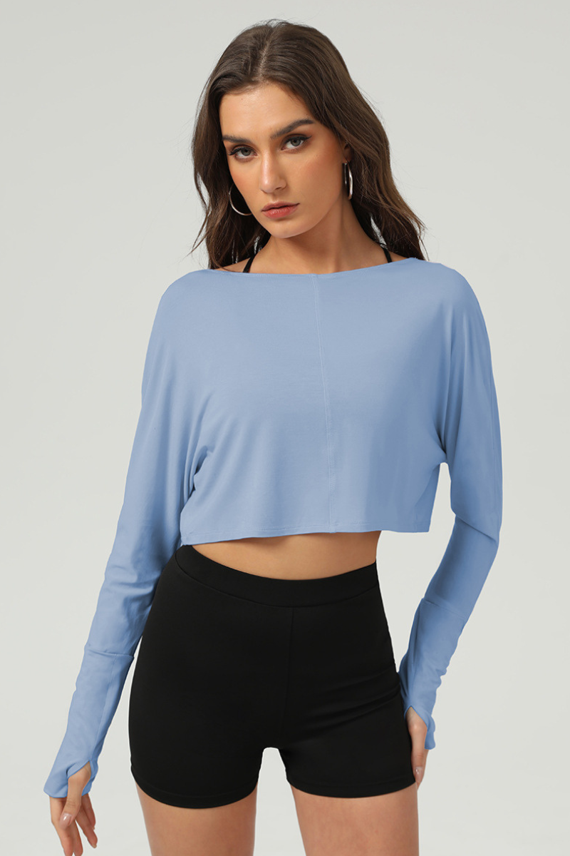 long sleeves  Cropped crop top