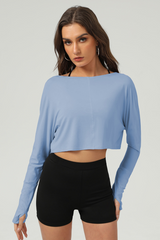 long sleeves  Cropped crop top